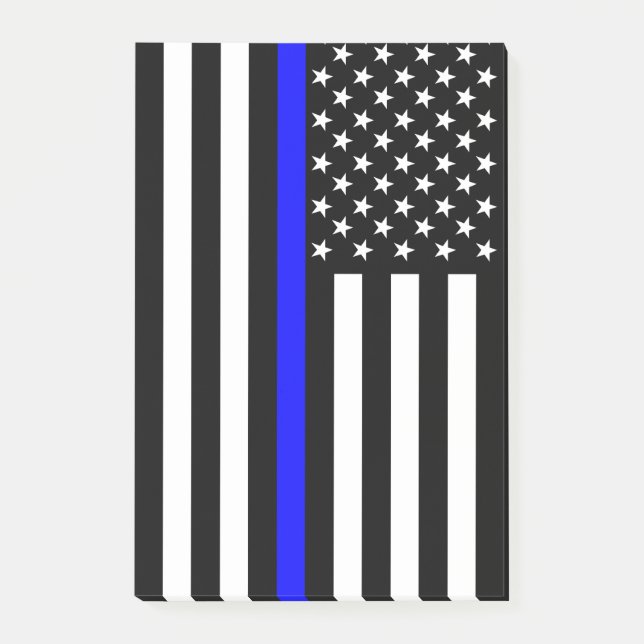 Thin Blue Line American Flag Graphic Decor Post-it Notes (Front)