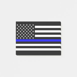 Thin Blue Line American Flag Graphic Decor Post-it Notes