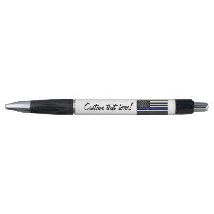 Thin Blue Line American Flag Pen