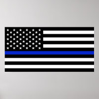 Thin Blue Line American Flag