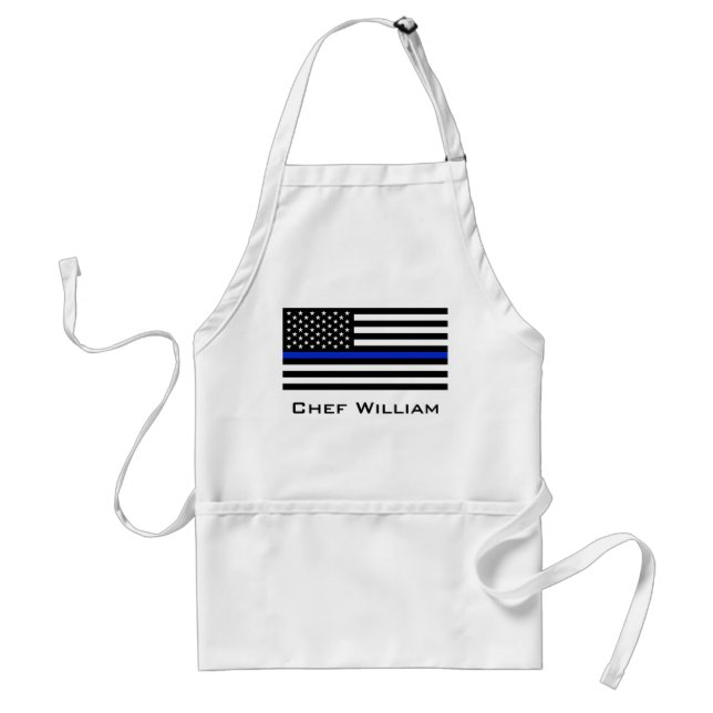Thin Blue Line American Flag Standard Apron (Front)