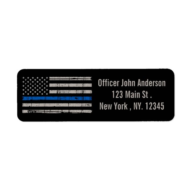 Thin Blue Line - American Flag USA Blue - Police (Front)