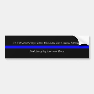 Thin Blue Line American Heros Bumper Sticker