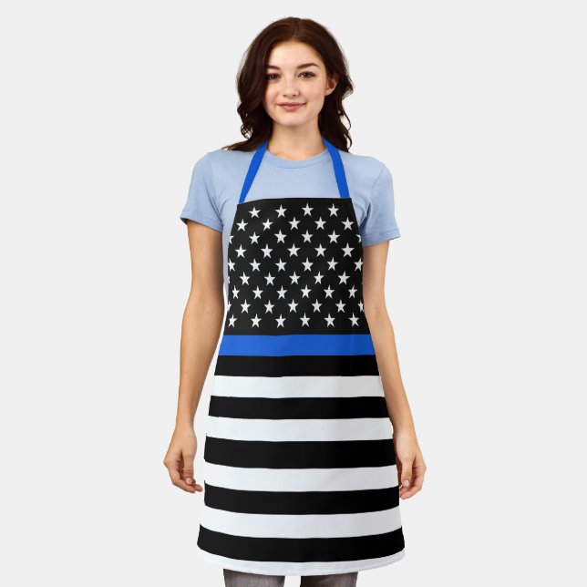 Thin Blue Line Apron (Worn)