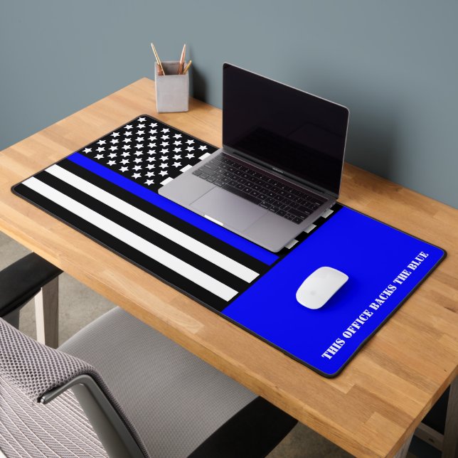 [Thin Blue Line] Back the Blue Police Desk Mat (Office 2)