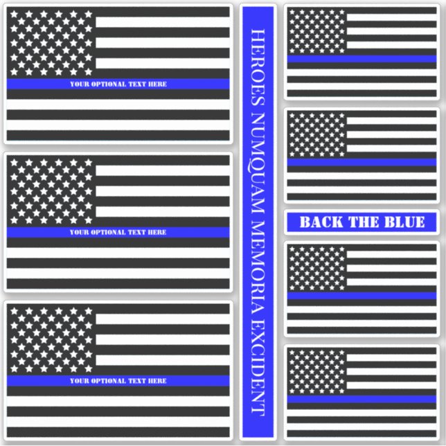 [Thin Blue Line] Back the Blue SVG Vinyl Stickers (Front)