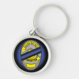 Thin Blue Line Badge Keychain