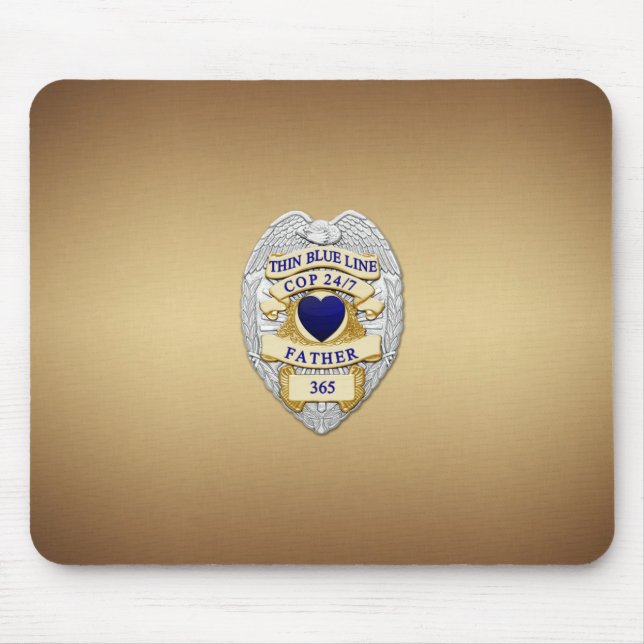 Thin Blue Line Badge Mouse Pad (Front)