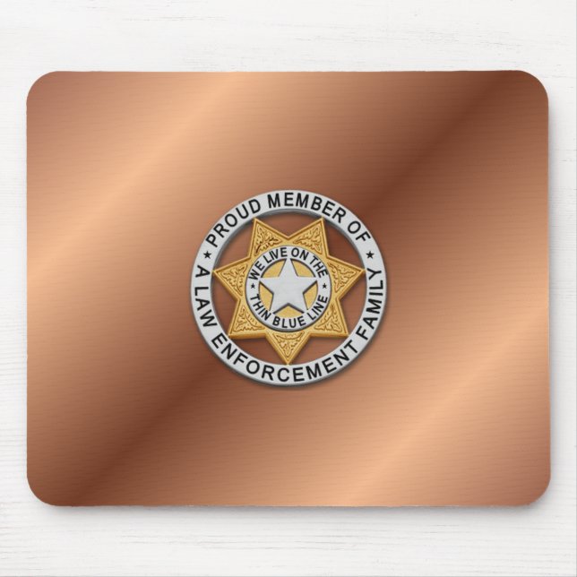 Thin Blue Line Badge Mouse Pad (Front)
