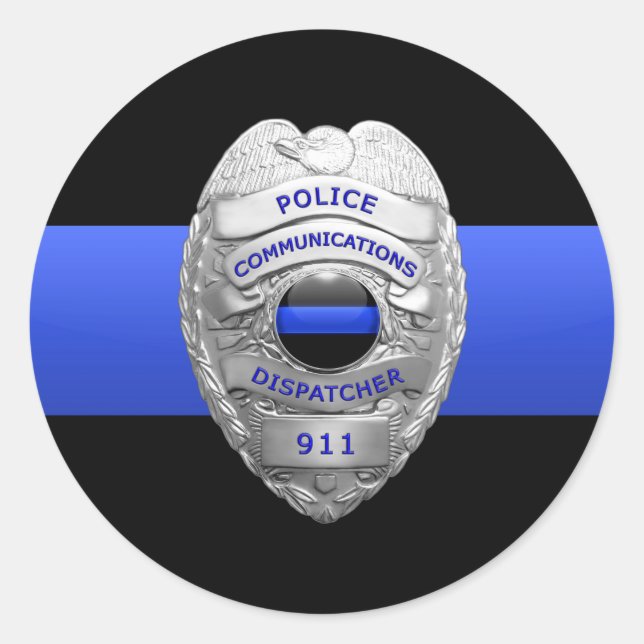Thin Blue Line Badge Sticker (Front)