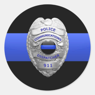 Thin Blue Line Badge Sticker