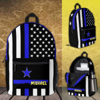 Thin Blue Line bag, American Flag police / USA