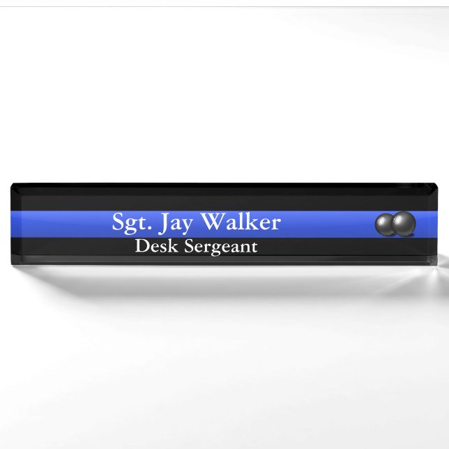 Thin Blue Line - Balls of Steel Nameplate (Front)