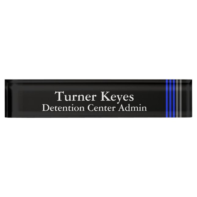 Thin Blue Line - Bars Nameplate (Front)
