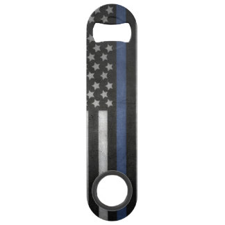 Thin Blue Line Bottle Opener Bar Key