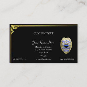 Thin Blue Line Brothers Keeper Badge Business Card