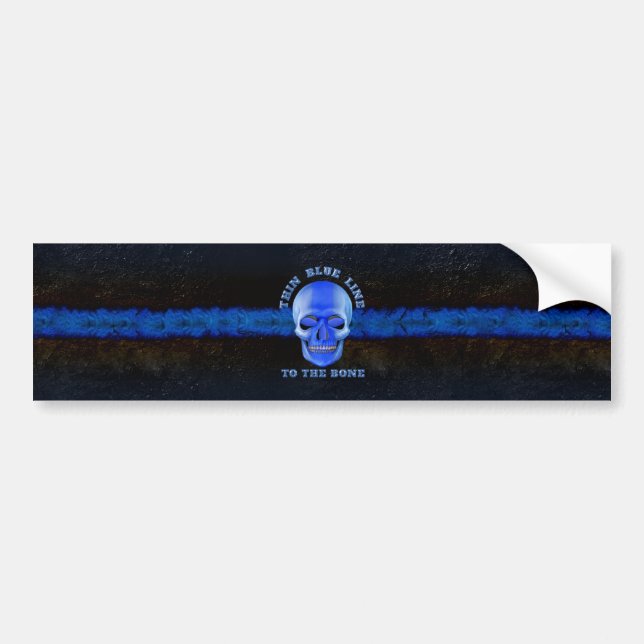 Thin Blue Line Bumper Sticker (Front)