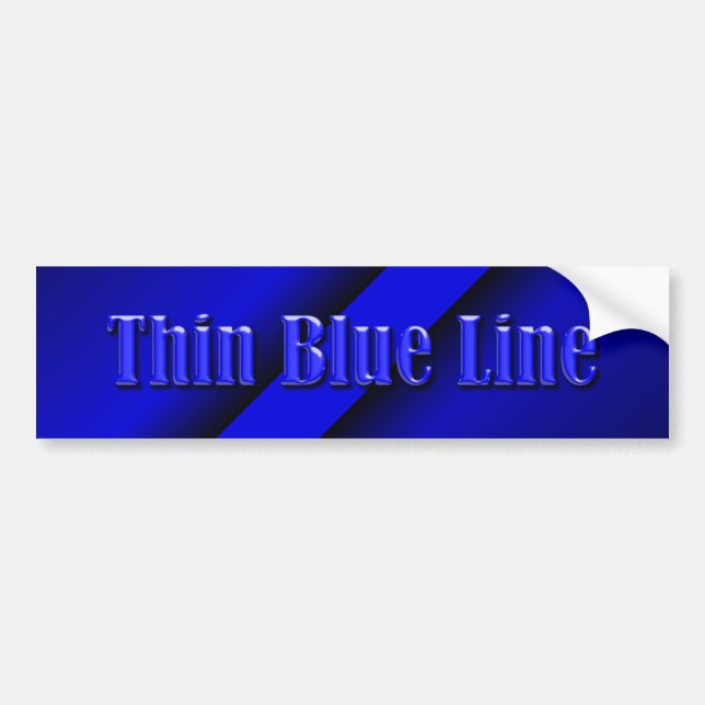 Thin Blue Line Bumper Sticker (Front)