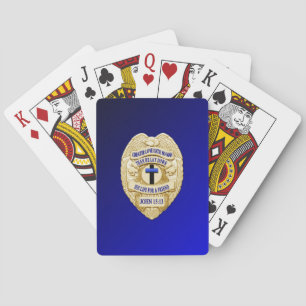 Thin Blue Line Buttons Playing Cards