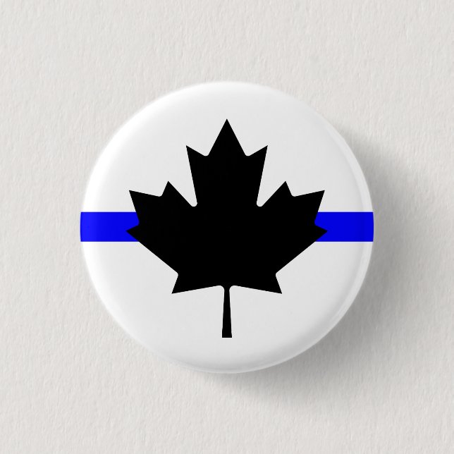 Thin blue line - Canada version 1 Inch Round Button (Front)