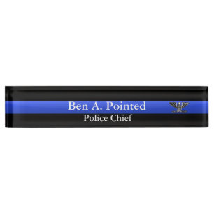 Thin Blue Line - Chief Full Bird Eagle Rank Nameplate