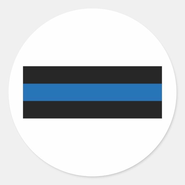 Thin Blue Line Classic Round Sticker (Front)