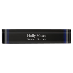 Thin Blue Line - Classy Design Name Plate