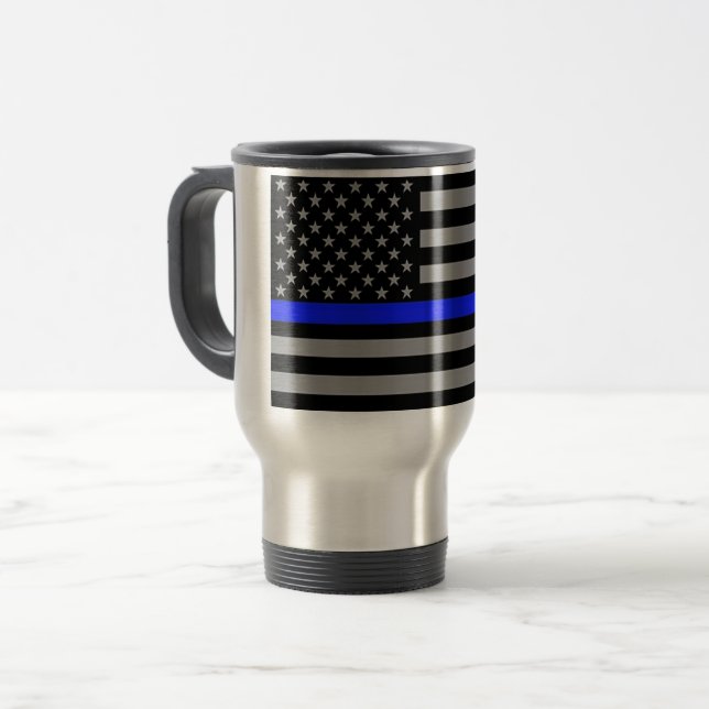 Thin Blue Line Coffee Mug (Front Left)