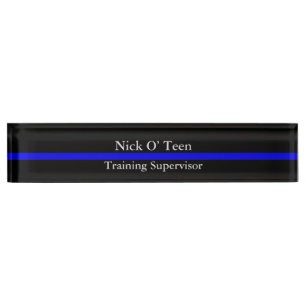 Thin Blue Line - Crisp Design Name Plate