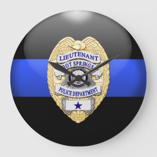 Thin Blue Line - Custom Lt Large Clock