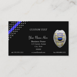 Thin Blue Line Custom Patch and Badge Business Card