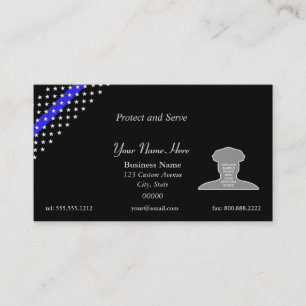 Thin Blue Line Custom Photo Business Card