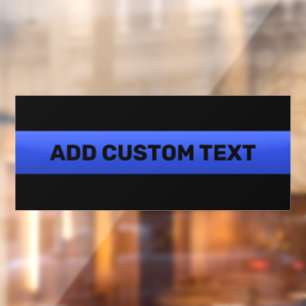 Thin Blue Line Custom Text Window Cling