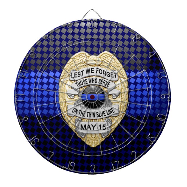 Thin Blue Line Dartboard (Front)