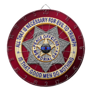 Thin Blue Line Dartboard