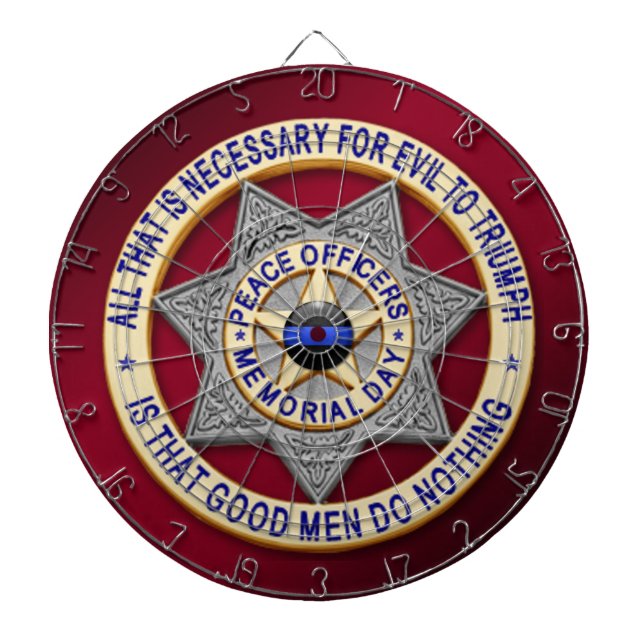 Thin Blue Line Dartboard (Front)