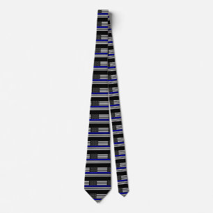 Thin Blue Line Display Decor Tie