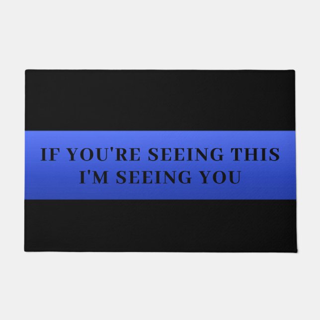 Thin Blue Line Doormat (Front)