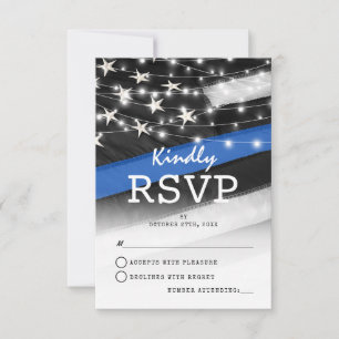 Thin Blue Line Drapeau de la police RSVP