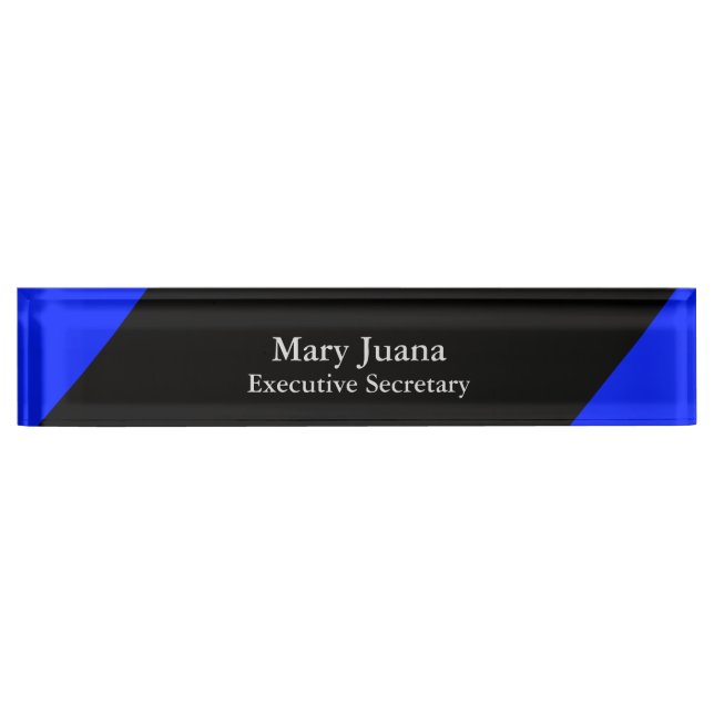 Thin Blue Line - Elegant Design Name Plate (Front)