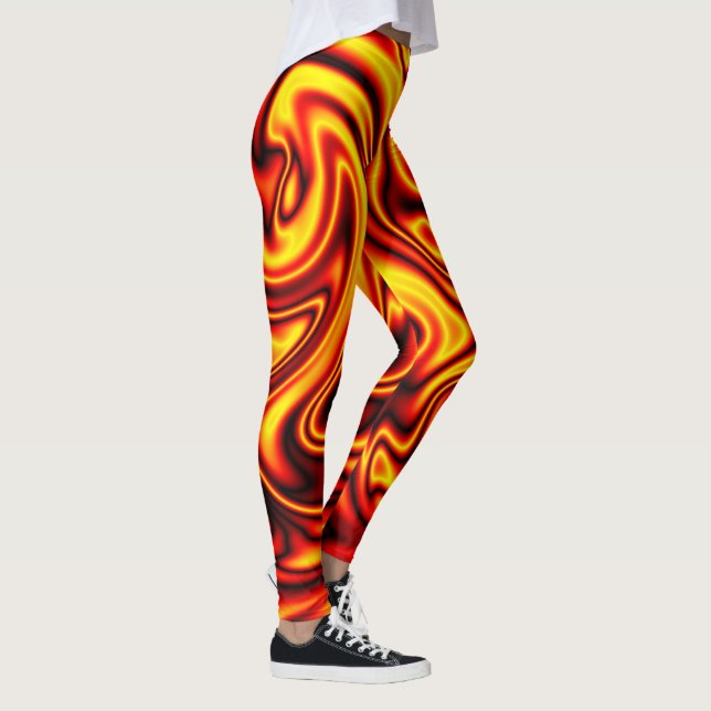 Thin Blue Line - Fireball Leggings (Right)