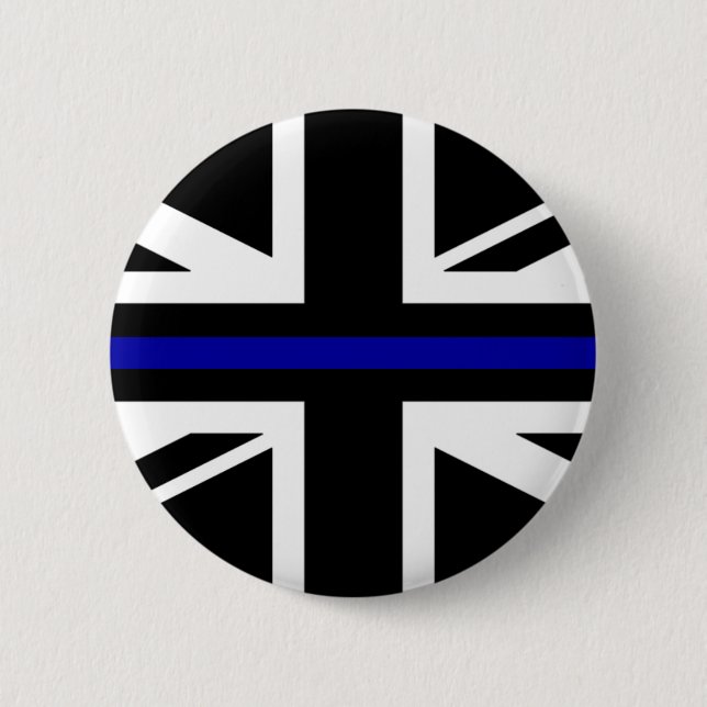Thin Blue Line Flag 2 Inch Round Button (Front)