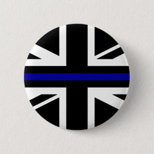 Thin Blue Line Flag 2 Inch Round Button