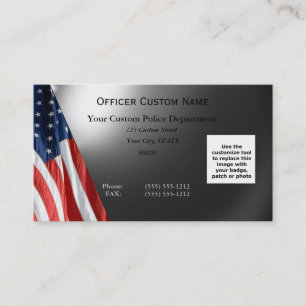 Thin Blue Line - Flag and Balls of Steel Business Card