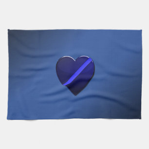 Thin Blue Line Flag & Badge Kitchen Towel
