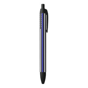 Thin Blue Line Flag Black Ink Pen