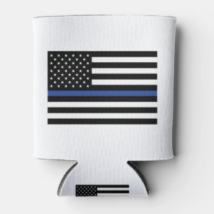 Thin Blue Line Flag Can Cooler