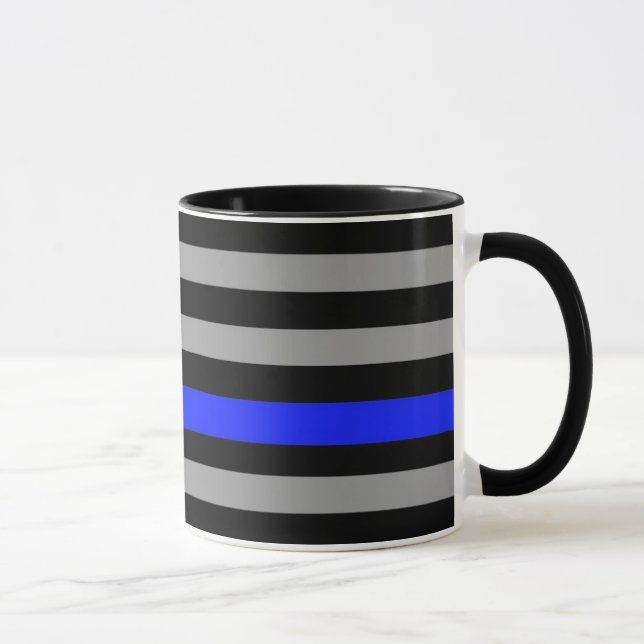Thin Blue Line Flag Coffee Mug (Right)