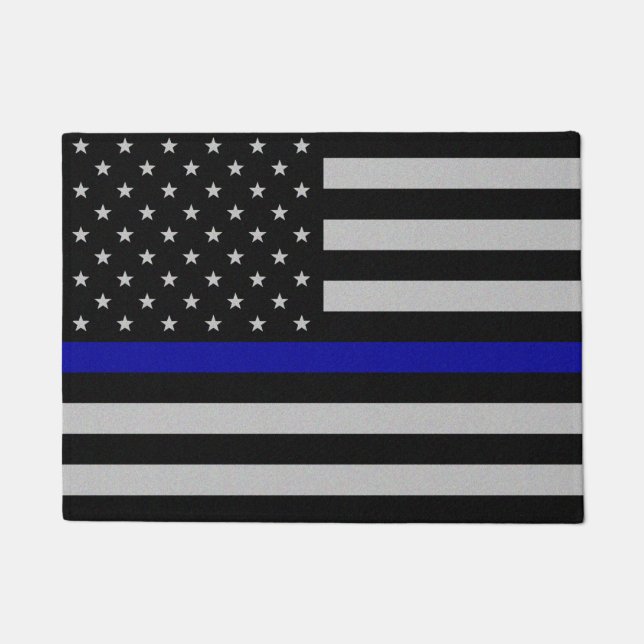 Thin Blue Line Flag Doormat (Front)