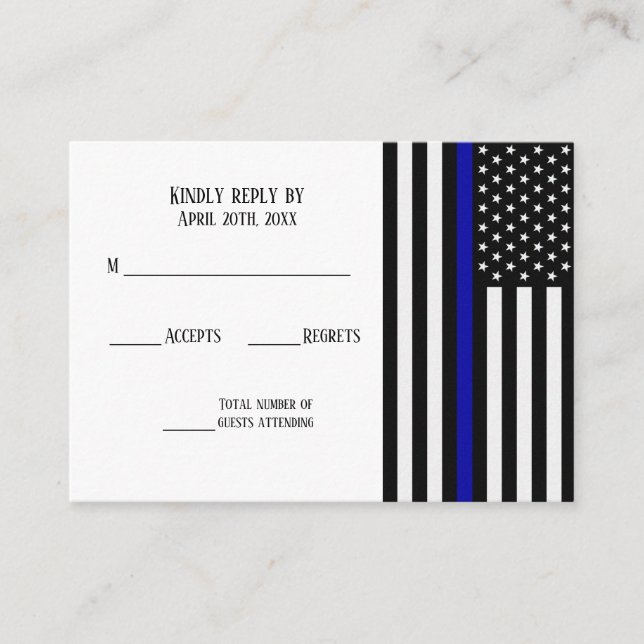 Thin Blue Line Flag Enclosure Card (Front)